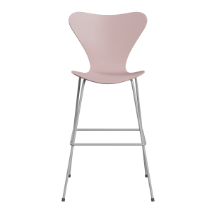FRITZ HANSEN krzesło barowe SERIES 7 76cm fornir barwiony różne warianty blady róż