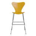 FRITZ HANSEN krzesło barowe SERIES 7 76cm fornir barwiony różne warianty żółty