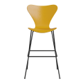 FRITZ HANSEN krzesło barowe SERIES 7 76cm fornir barwiony różne warianty żółty