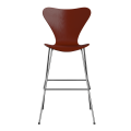 FRITZ HANSEN krzesło barowe SERIES 7 76cm fornir barwiony różne warianty wenecka czerwień