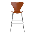 FRITZ HANSEN krzesło barowe SERIES 7 76cm fornir barwiony różne warianty rajski pomarańcz
