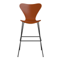 FRITZ HANSEN krzesło barowe SERIES 7 76cm fornir barwiony różne warianty rajski pomarańcz