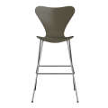 FRITZ HANSEN krzesło barowe SERIES 7 76cm fornir barwiony różne warianty oliwkowy