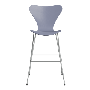 FRITZ HANSEN krzesło barowe SERIES 7 76cm fornir barwiony różne warianty lawendowy błękit