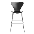 FRITZ HANSEN krzesło barowe SERIES 7 76cm fornir barwiony różne warianty czarny