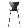 FRITZ HANSEN krzesło barowe SERIES 7 76cm fornir barwiony różne warianty czarny