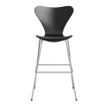 FRITZ HANSEN krzesło barowe SERIES 7 76cm fornir barwiony różne warianty czarny