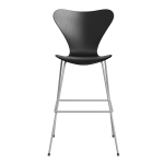 FRITZ HANSEN krzesło barowe SERIES 7 76cm fornir barwiony różne warianty czarny