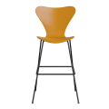 FRITZ HANSEN krzesło barowe SERIES 7 76cm fornir barwiony różne warianty ciemny żółty