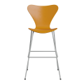 FRITZ HANSEN krzesło barowe SERIES 7 76cm fornir barwiony różne warianty ciemny żółty