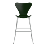 FRITZ HANSEN krzesło barowe SERIES 7 76cm fornir barwiony różne warianty ciemny zielony