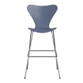FRITZ HANSEN krzesło barowe SERIES 7 76cm fornir barwiony różne warianty błękit zmierzchu