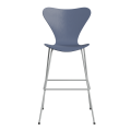 FRITZ HANSEN krzesło barowe SERIES 7 76cm fornir barwiony różne warianty błękit zmierzchu
