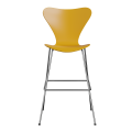 FRITZ HANSEN krzesło barowe SERIES 7 76cm fornir lakierowany różne warianty żółty