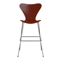 FRITZ HANSEN krzesło barowe SERIES 7 76cm fornir lakierowany różne warianty wenecka czerwień