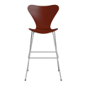 FRITZ HANSEN krzesło barowe SERIES 7 76cm fornir lakierowany różne warianty wenecka czerwień