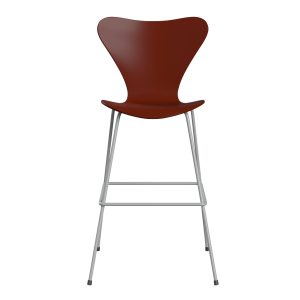 FRITZ HANSEN krzesło barowe SERIES 7 76cm fornir lakierowany różne warianty wenecka czerwień