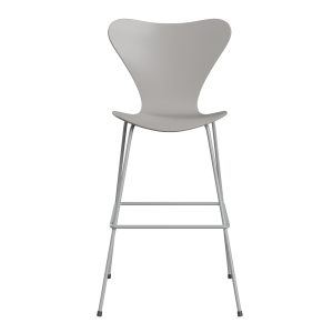 FRITZ HANSEN krzesło barowe SERIES 7 76cm fornir lakierowany różne warianty szarość 9