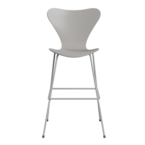 FRITZ HANSEN krzesło barowe SERIES 7 76cm fornir lakierowany różne warianty szarość 9