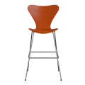 FRITZ HANSEN krzesło barowe SERIES 7 76cm fornir lakierowany różne warianty rajski pomarańcz
