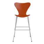 FRITZ HANSEN krzesło barowe SERIES 7 76cm fornir lakierowany różne warianty rajski pomarańcz