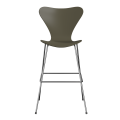 FRITZ HANSEN krzesło barowe SERIES 7 76cm fornir lakierowany różne warianty oliwkowy
