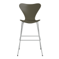 FRITZ HANSEN krzesło barowe SERIES 7 76cm fornir lakierowany różne warianty oliwkowy