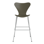 FRITZ HANSEN krzesło barowe SERIES 7 76cm fornir lakierowany różne warianty oliwkowy
