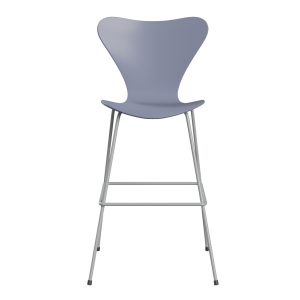 FRITZ HANSEN krzesło barowe SERIES 7 76cm fornir lakierowany różne warianty lawendowy błękit