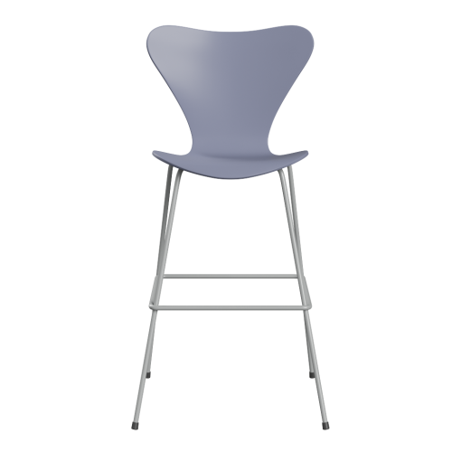 FRITZ HANSEN krzesło barowe SERIES 7 76cm fornir lakierowany różne warianty lawendowy błękit