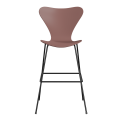 FRITZ HANSEN krzesło barowe SERIES 7 76cm fornir lakierowany różne warianty dzika róża