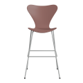 FRITZ HANSEN krzesło barowe SERIES 7 76cm fornir lakierowany różne warianty dzika róża