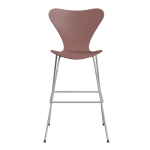 FRITZ HANSEN krzesło barowe SERIES 7 76cm fornir lakierowany różne warianty dzika róża