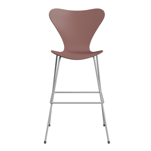 FRITZ HANSEN krzesło barowe SERIES 7 76cm fornir lakierowany różne warianty dzika róża