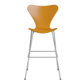 FRITZ HANSEN krzesło barowe SERIES 7 76cm fornir lakierowany różne warianty ciemny żółty