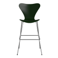 FRITZ HANSEN krzesło barowe SERIES 7 76cm fornir lakierowany różne warianty ciemny zielony