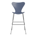 FRITZ HANSEN krzesło barowe SERIES 7 76cm fornir lakierowany różne warianty błękit zmierzchu