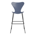 FRITZ HANSEN krzesło barowe SERIES 7 76cm fornir lakierowany różne warianty błękit zmierzchu