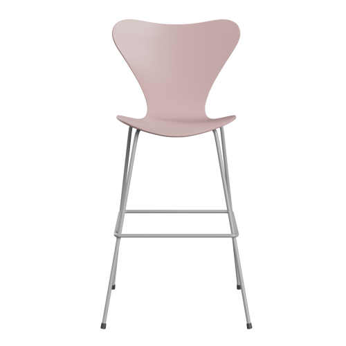FRITZ HANSEN krzesło barowe SERIES 7 76cm fornir lakierowany różne warianty blady róż