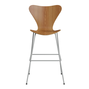 FRITZ HANSEN krzesło barowe SERIES 7 76cm fornir naturalny różne warianty wiąz