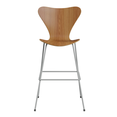 FRITZ HANSEN krzesło barowe SERIES 7 76cm fornir naturalny różne warianty wiąz