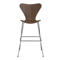 FRITZ HANSEN krzesło barowe SERIES 7 76cm fornir naturalny różne warianty orzech