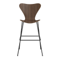 FRITZ HANSEN krzesło barowe SERIES 7 76cm fornir naturalny różne warianty orzech