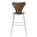 FRITZ HANSEN krzesło barowe SERIES 7 76cm fornir naturalny różne warianty orzech