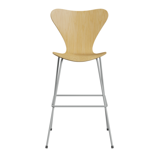 FRITZ HANSEN krzesło barowe SERIES 7 76cm fornir naturalny różne warianty jesion