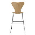 FRITZ HANSEN krzesło barowe SERIES 7 76cm fornir naturalny różne warianty  dąb
