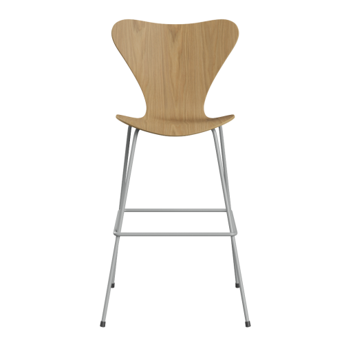 FRITZ HANSEN krzesło barowe SERIES 7 76cm fornir naturalny różne warianty  dąb