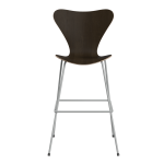 FRITZ HANSEN krzesło barowe SERIES 7 76cm fornir naturalny różne warianty  ciemny dąb