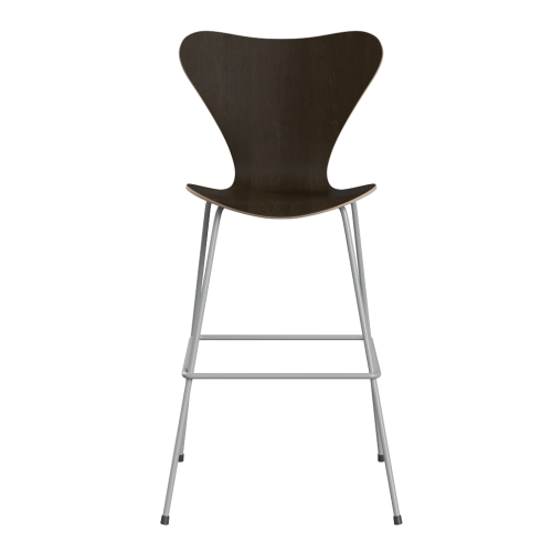 FRITZ HANSEN krzesło barowe SERIES 7 76cm fornir naturalny różne warianty  ciemny dąb