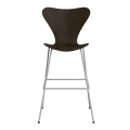 FRITZ HANSEN krzesło barowe SERIES 7 76cm fornir naturalny różne warianty  bardzo ciemny dąb
